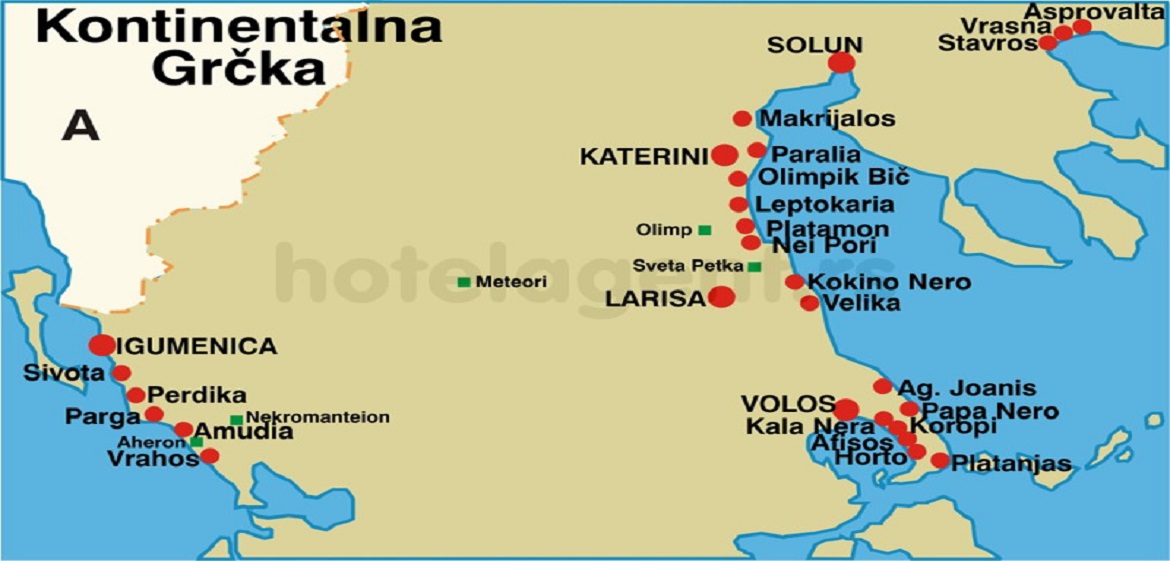 amudia grcka mapa Grcka Kontinentalna Grcka mapa mesta   Magelan turistička agencija  amudia grcka mapa