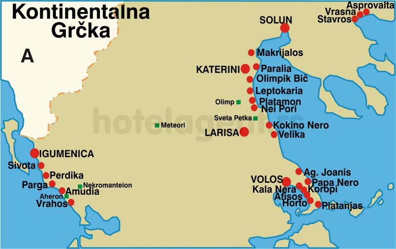 santorini mapa grcke Sve destinacije u Grčkoj   pregled smeštaja po destinacijama   Magelan santorini mapa grcke