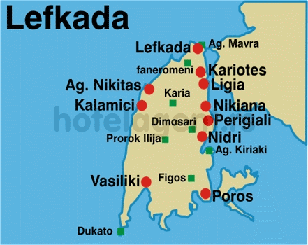 mapa lefkade grcka grcka lefkada mapa   Magelan turistička agencija Novi Sad mapa lefkade grcka